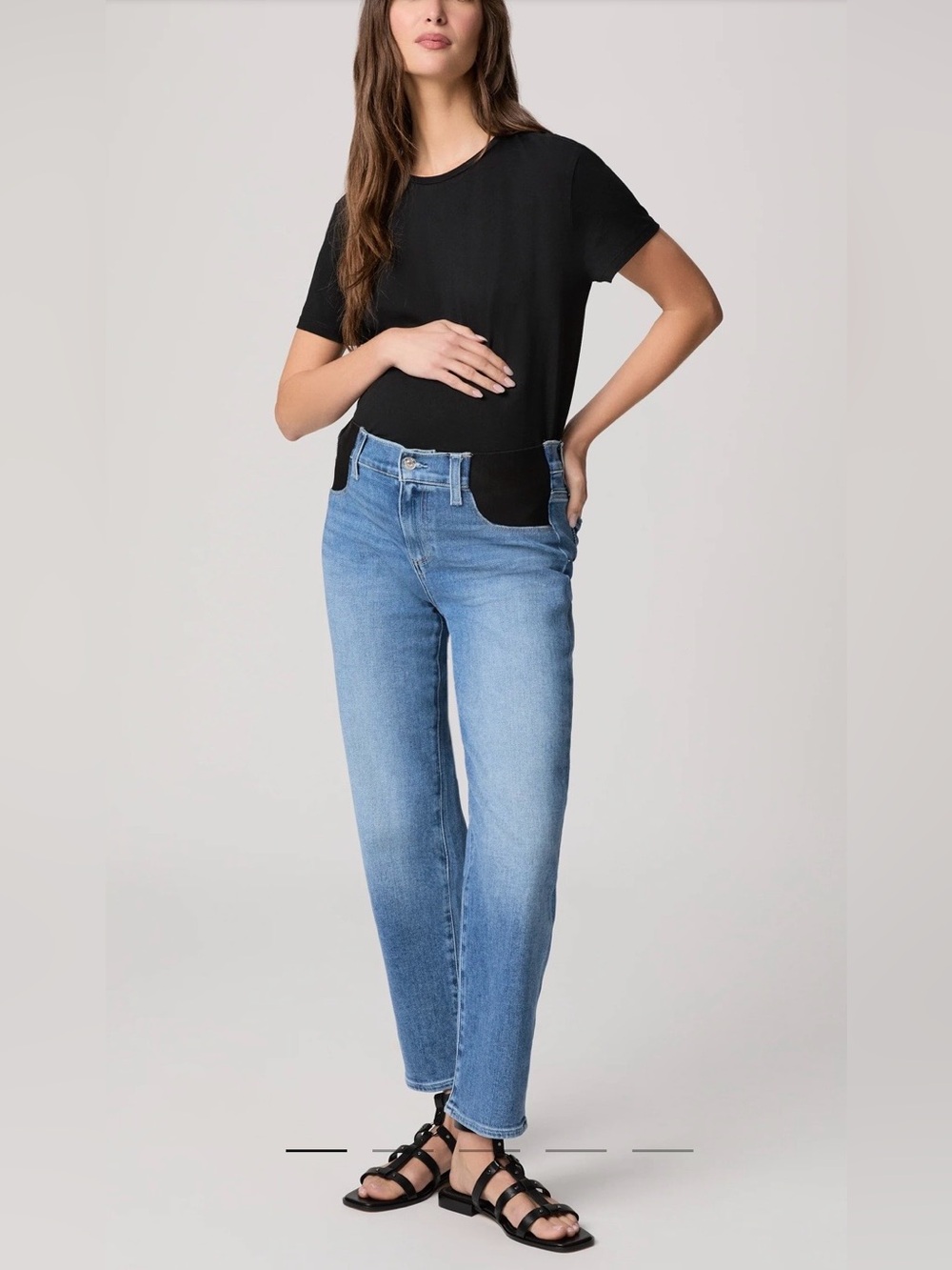 PAIGE maternity Light Blue Straight-Leg Jeans size 28